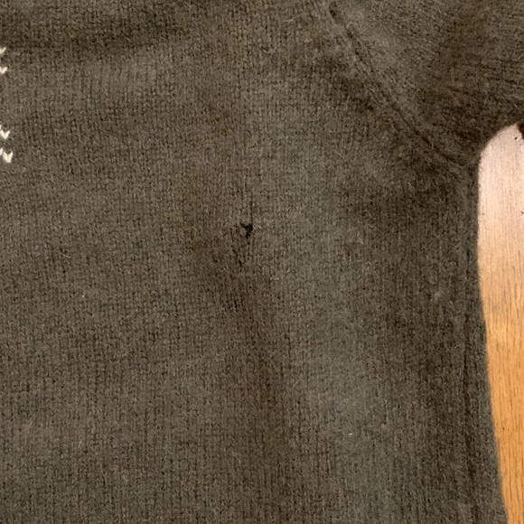 DISTRESSED AEROPOSTALE GREEN SWEATER - Picture 5 of 14